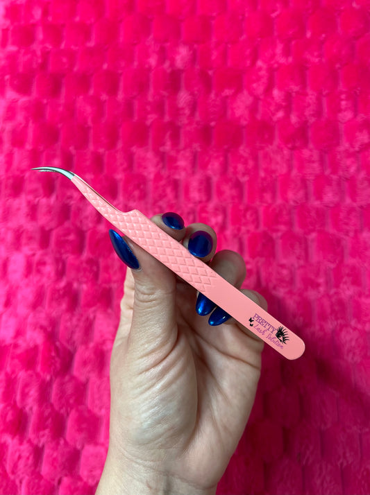 CURVED LASH FIBER TIP TWEEZER